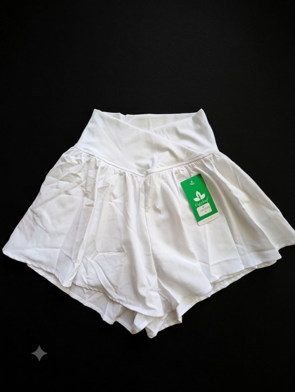 NWT - Copyleaf White Flowy Skort with Wide Waistband